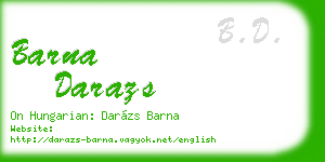 barna darazs business card